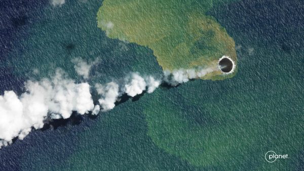 Underwater Volcanic Eruption Creates a New Tongan Island