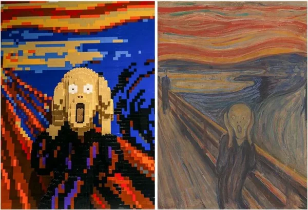 Artist recreates famous paintings out of lego