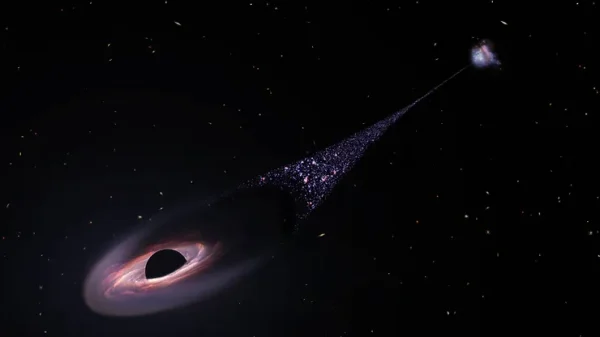 Scientist Discovers Black Hole Leaving a Trail of Stars