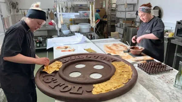A Giant Button Shows Bristol’s History Through Chocolate