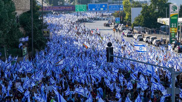 Israel Citizens Protests in Jerusalem after 5 Day Trek from Tel Aviv