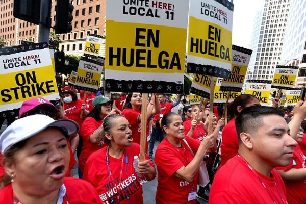 Hotel Workers Begin Strike in Los Angeles