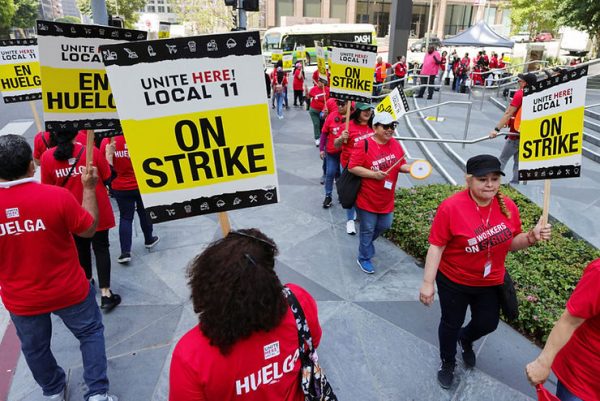 Hotel Workers in California are Striking