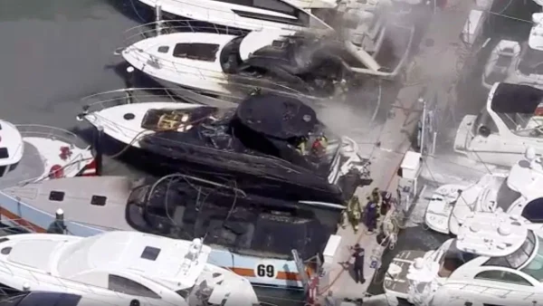 Massive Boat Fire Leaves Two Dead and Three Injured