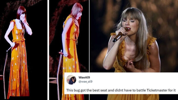 A bug flew into Taylor Swift’s mouth while she was singing