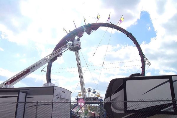 A Roller Coaster Traps Dozens of People