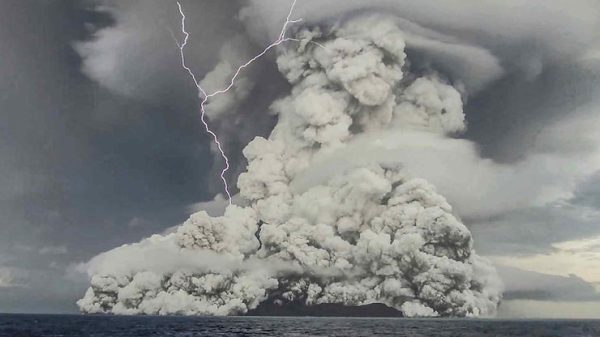 A volcanic eruption sparked the highest lightning ever seen