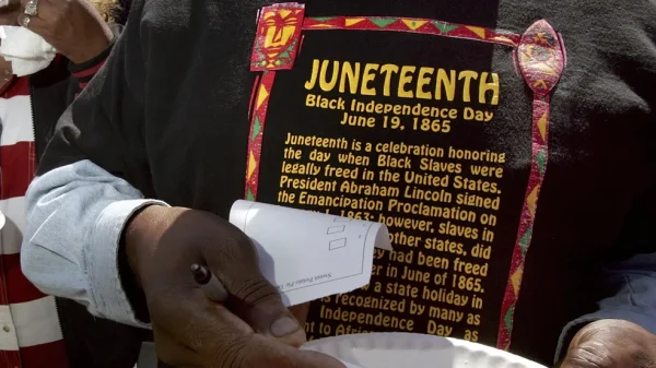 Juneteenth, the holiday for slavery independence.