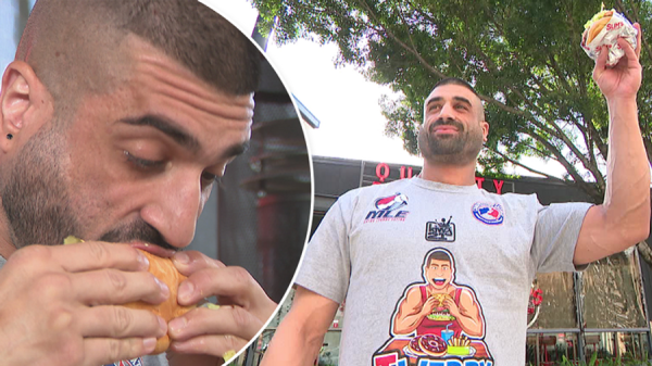 Australlian man overcomes illness to eat 47 Hotdogs