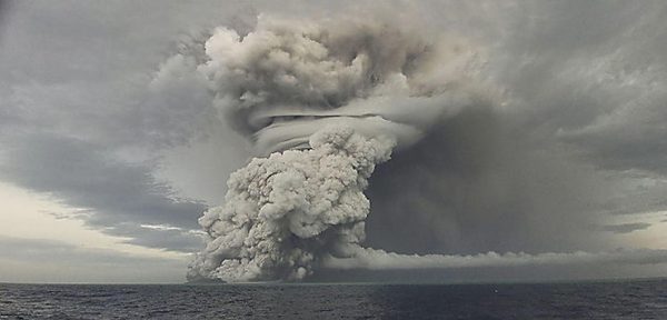 Tonga Volcano Eruption Sparks Lightning at Record Heights