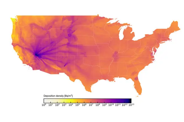 Trinity Nuclear Test’s Fallout from Over 70 Years Ago Found Throughout the U.S., Canada, and Mexico.