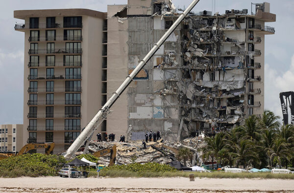 The South Tower of 12-Story Champlain Towers Collapses