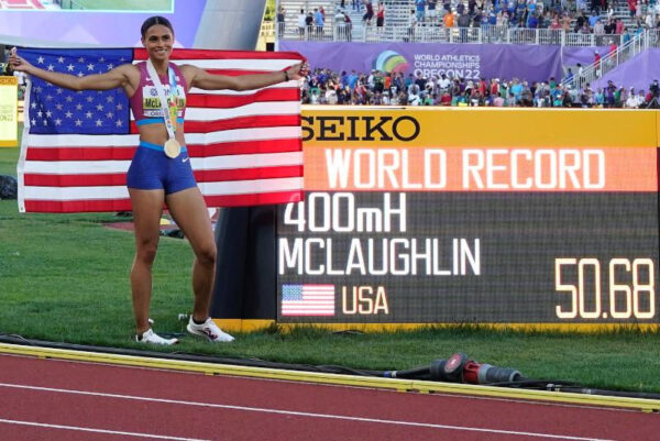 Sydney McLaughlin breaks her own record for fourth time in two years