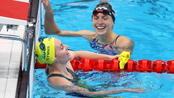 Ariane Titmus and Katie Ledecky