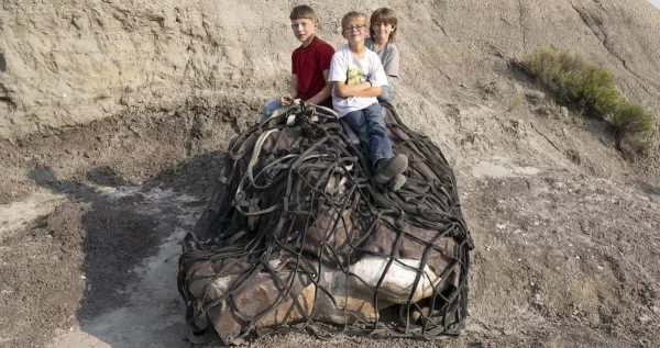 Three Young Explorers Discover Rare Teenage T-Rex